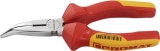 Flachrundzange L.200mm verchr.40Grad gew.VDE 2K-Hülle